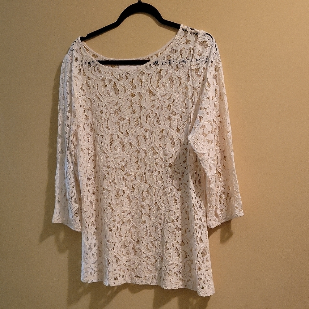 LOFT Ivory Lace Blouse